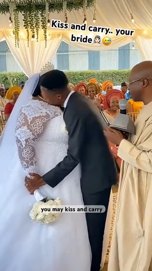 Kiss your bride and carry