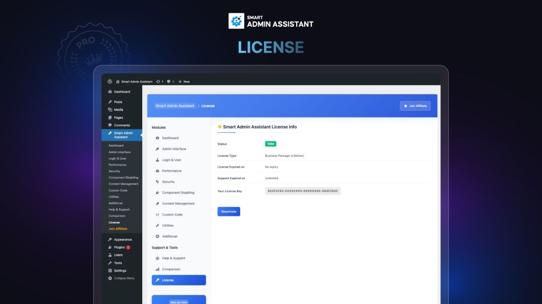 Smart Admin Assistant – All-in-One WordPress Dashboard Toolkit