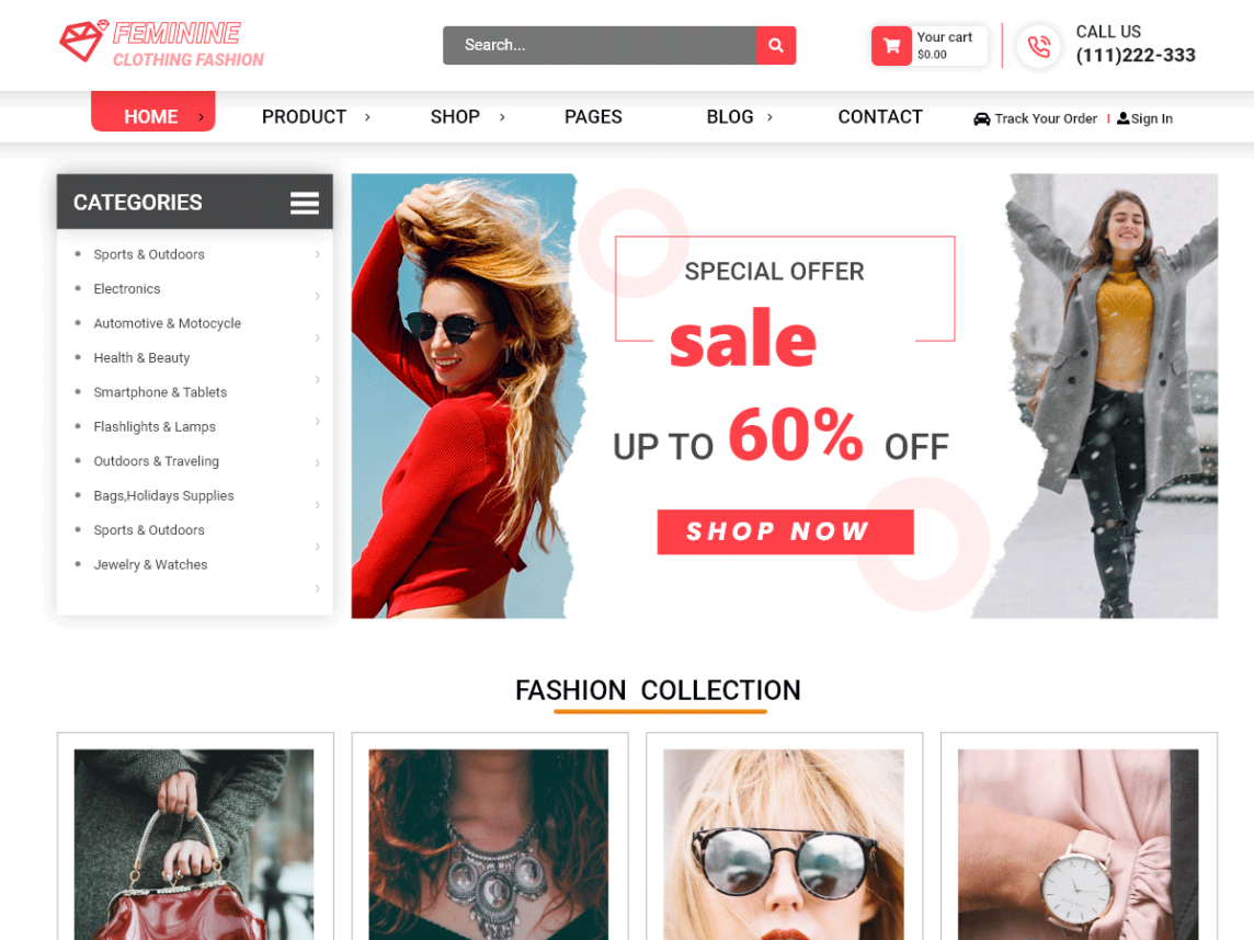 Feminine Clothing Fashion - Themes & Plugins